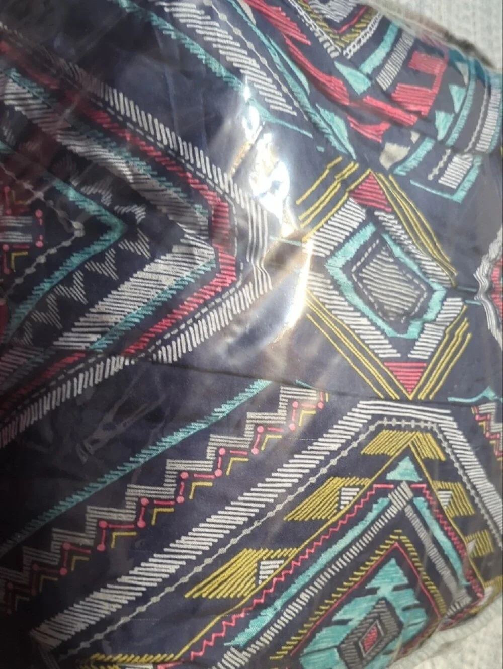 Navy Geometric Print Comforter Cover